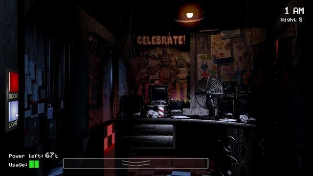 Five Nights at Freddy's-5 ночь первая звезда , 6 утра с медведем"прохождение без комментариев"