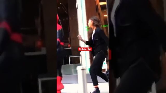 Tom Holland and zendaya are dancing before film Spider-man