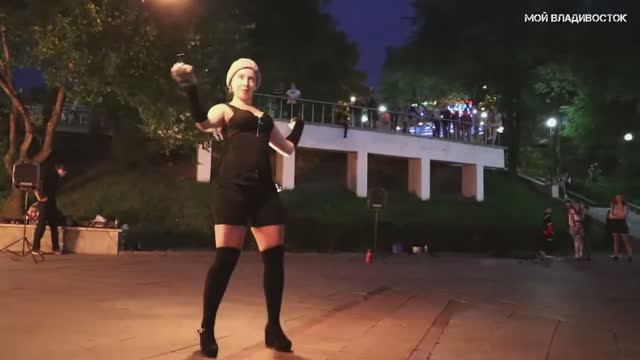 Владивосток огненное шоу на Спортивной набережной (Jarbis show).