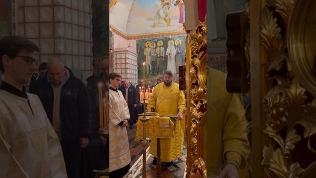Литургия.Чтение Евангелия.Иеродиакон Ксенофонт.Томашовка.Монастырь.19.12.2024
