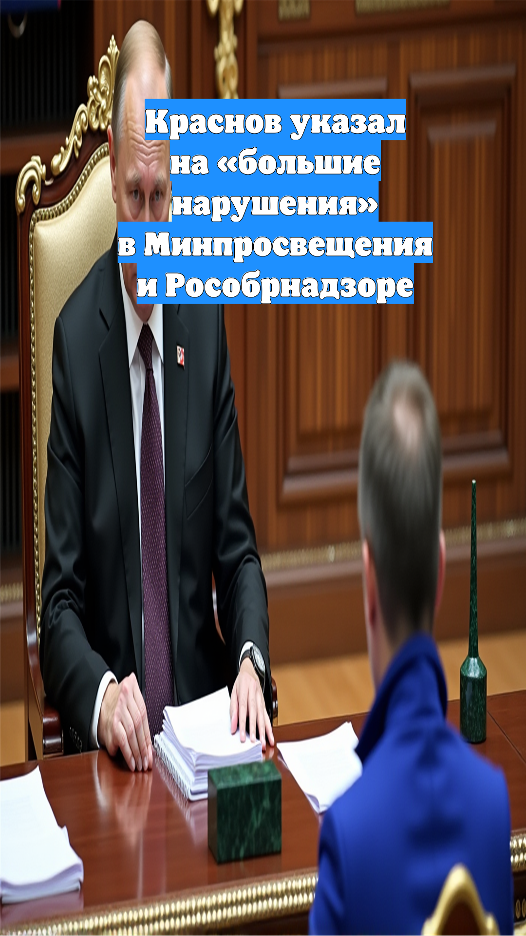 Краснов указал на «большие нарушения» в Минпросвещения и Рособрнадзоре