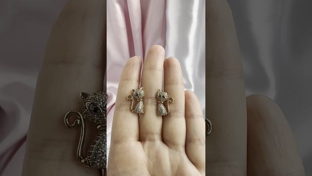 Серьги "Кошки", Xuping Jewelry