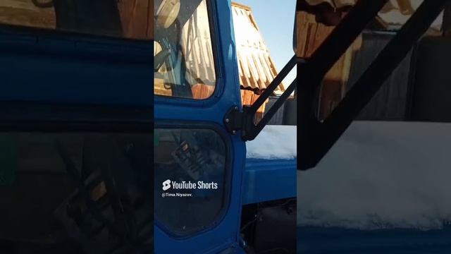 установка камазовской стойки и зеркала от уаз на трактор т-40