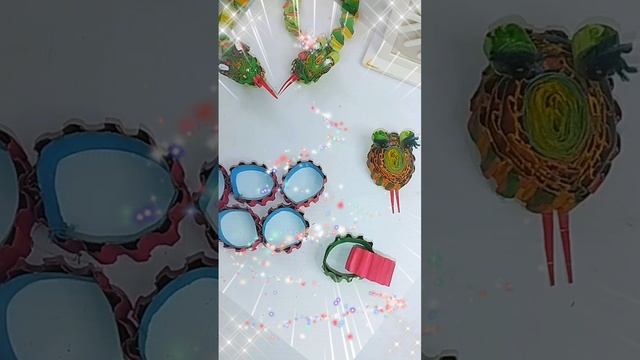 Поделка для детей. Как сделать змейку из гофрированного картона?