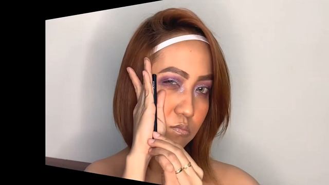 PURPLE MAKE UP GLITTER TUTORIAL | MERCURY RETROGRADE HUDA BEAUTY