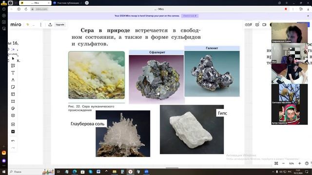19.12.2024. Химия. Урок 27. Халькогены. Соединения серы