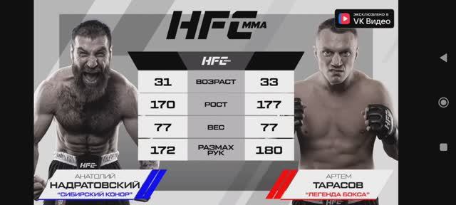 HFC MMA : Тарасов VS Конор. полный бой