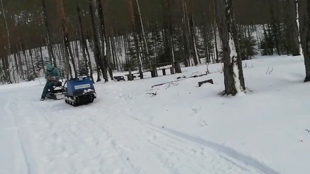 мотобуксировщик полярник 15,поездка на озеро