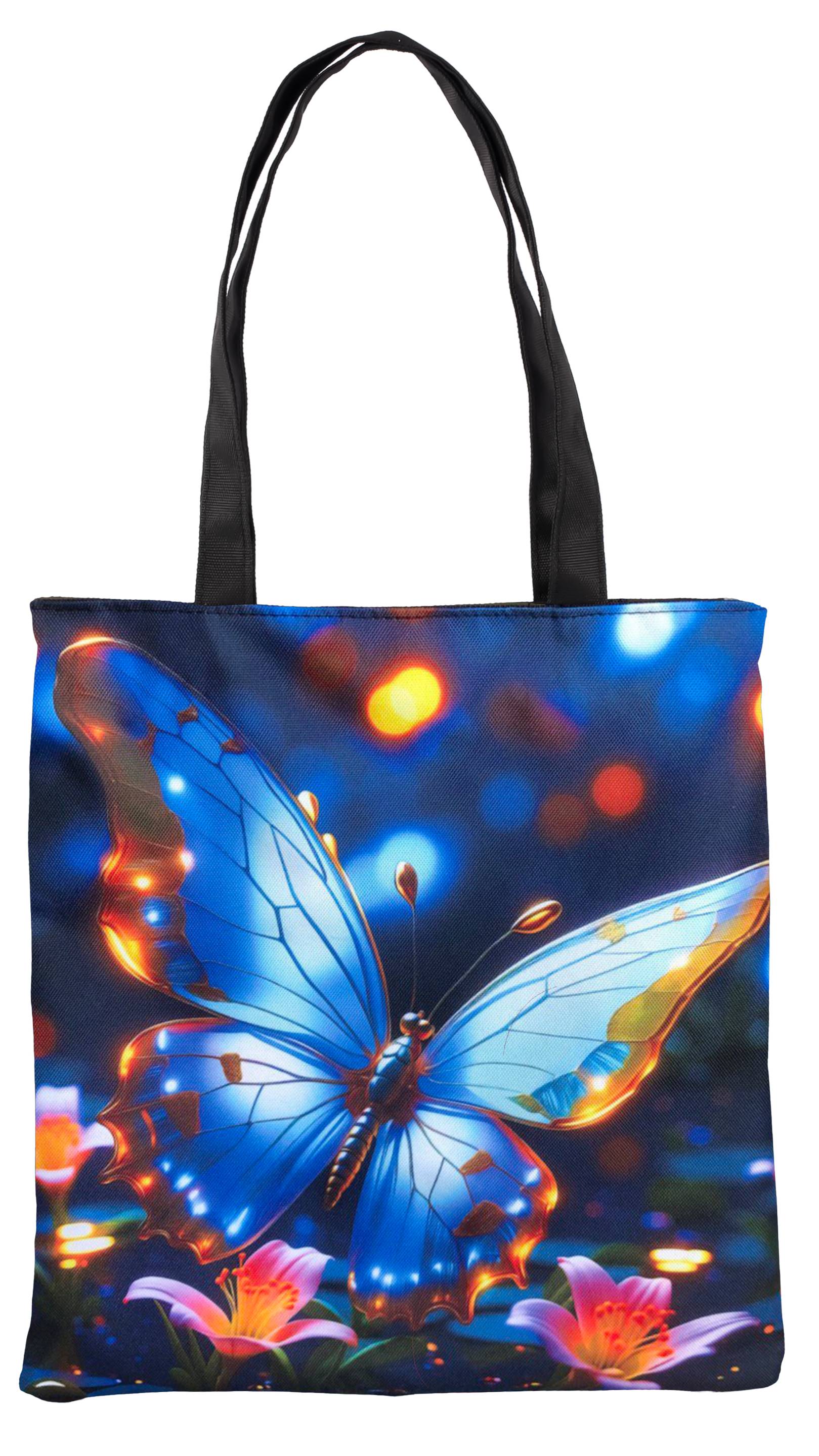 Сумка шоппер маленькая с рисунком Бабочка