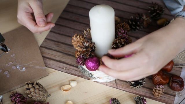 Christmas candle with his own hands / Новогодняя Рождественская свеча своими руками / DIY Tsvoric