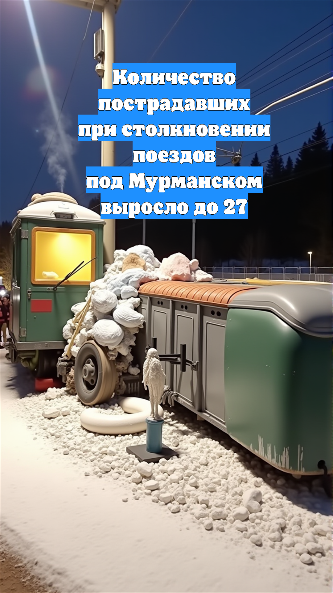 Количество пострадавших при столкновении поездов под Мурманском выросло до 27