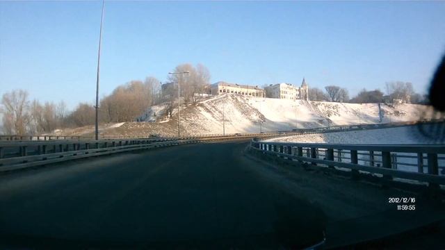 Две аварии на метромосту. Нижний Новгород 16.12.12