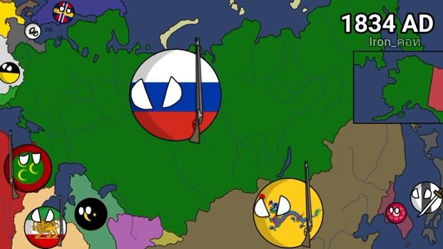 History of Russia and neighbor (650- 2024) Countryballs Best version