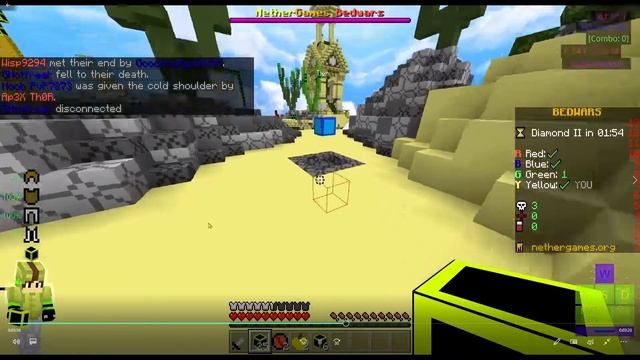 HOW TO WIN BEDWARS SQUADS AS A SOLO!!  #Minecraft #BlockClutch #mc #clutch #1v4