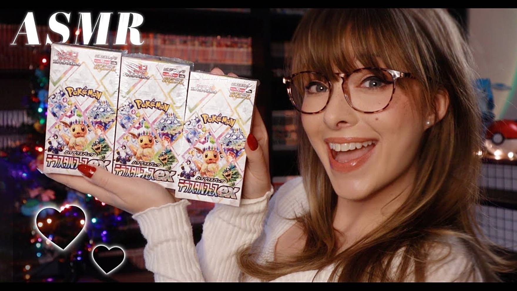 [Rainessa ASMR] Terastal Festival EX Pokémon Card Opening! 🖤 Eeveeloution Hunt & Holiday Giveaway!