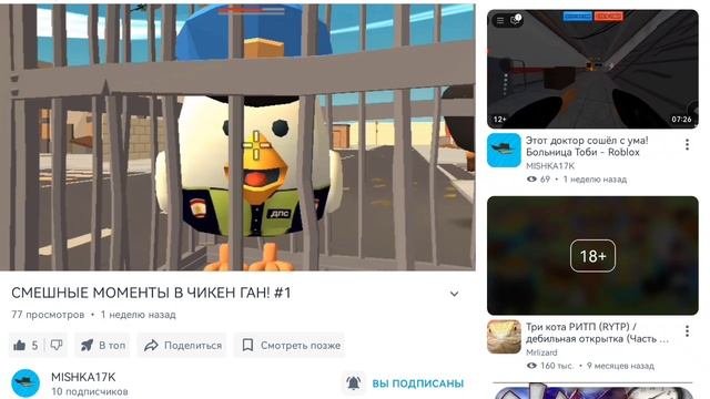 я посмотрел канал миша17к