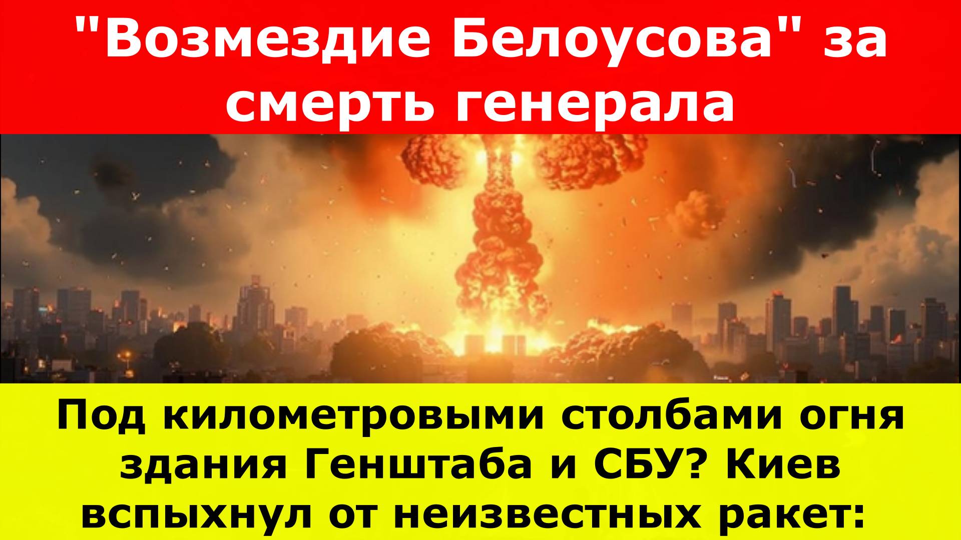 Под километровыми столбами огня здания Генштаба и СБУ? Киев вспыхнул от неизвестных ракет: