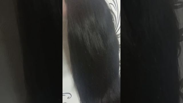 Прямые черные волосы ,сырье 60 -65 см  Выход в блонд 100 %