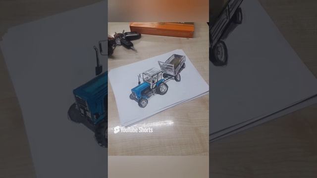 Синий трактор