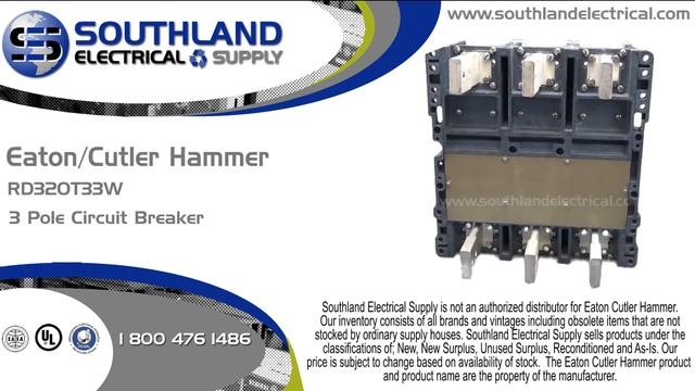 Cutler Hammer RD320T33W, 2000 Amp, 600 Volt, 3 Pole, 80% Digitrip 310 LS, Insulated Case Breaker