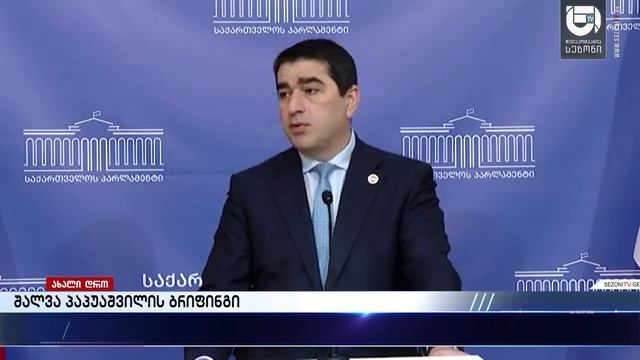 შალვა პაპუაშვილის ბრიფინგი