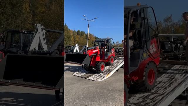 Отгрузка отличного фронтального Мини-погрузчик POLAR BADGER WL35 в Москву