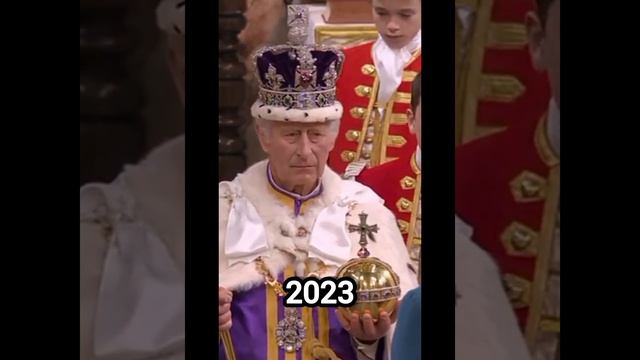 Коронации Карла III и Елизаветы II с разницей в 70 лет🎇👑🎇 #shorts #king