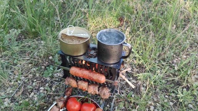 Мангал-печь мини "Шерхан", с большими возможностями.