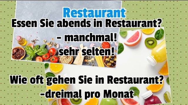 МОДУЛЬ sprechen. Карточки 💳 Essen und trinken. экзамен Start Deutsch A1