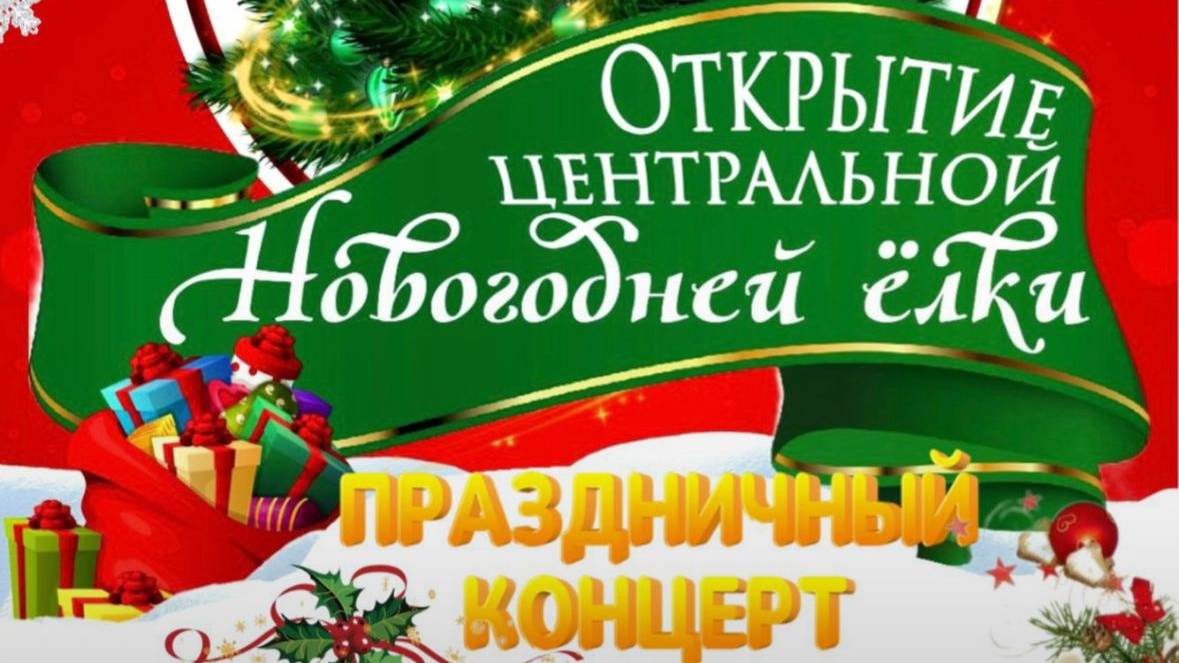 Открытие главной ёлки района. Новогодний праздничный концерт.
