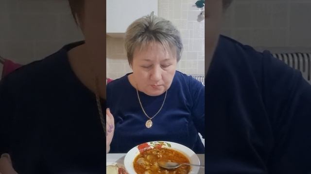 Мукбанг. Вкуснейший суп харчо!