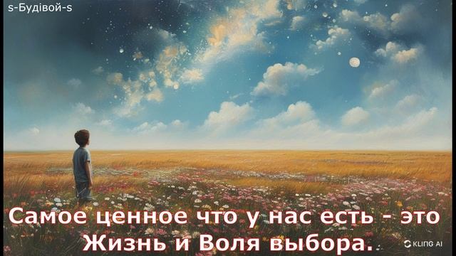 Самое ценное что у нас есть - это Жизнь и Воля выбора