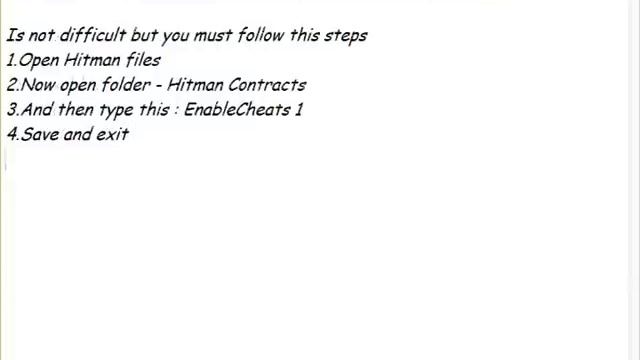 How to cheat at Hitman Contracts