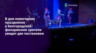 В дни новогодних праздников в Белгородской филармонии зрители увидят две постановки