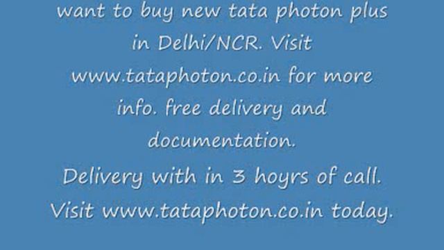 Buy new tata photon plus.wmv