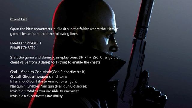 Hitman 3 Cheats (PC)