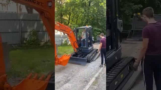 Отгрузка мини-экскаватора Lonking клиенту в п. Шаховская