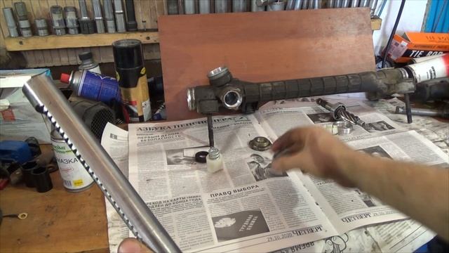 Ремонт рулевой рейки с доработкой Тойота Королла 120 левый руль