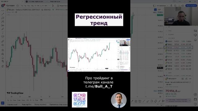 ⚡️ Простой трейдинг? Регрессионный тренд в #теханализ #криптовалюты #regres #индикаторы #shorts