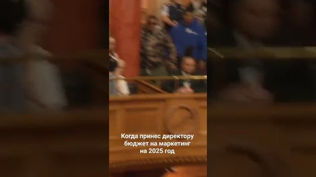 Когда принес директору бюджет на маркетинг на 2025 год