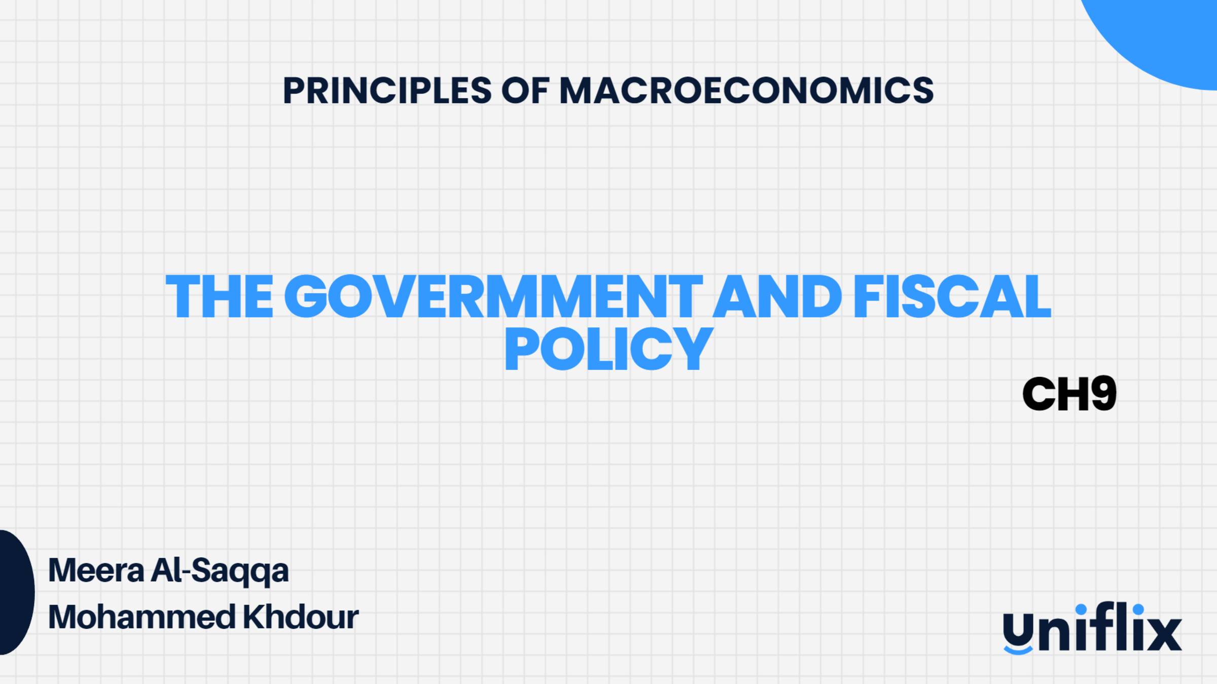 The Govermment and Fiscal Policy
