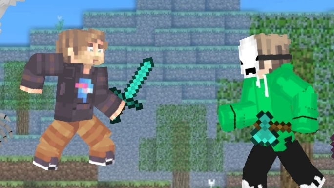 Dream VS MrBeast. Battle Minecraft.