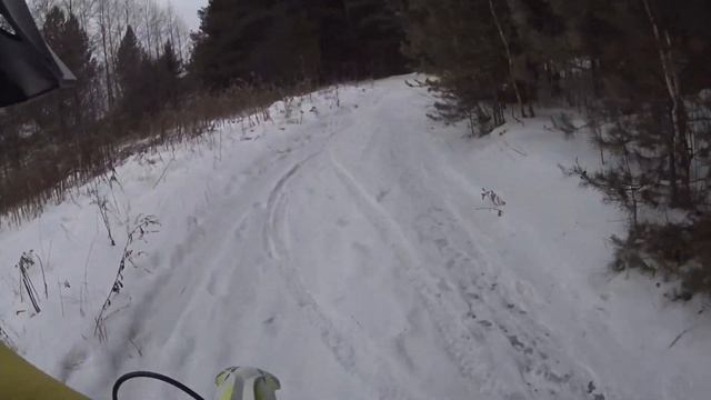 покатушка зимой на эндуро