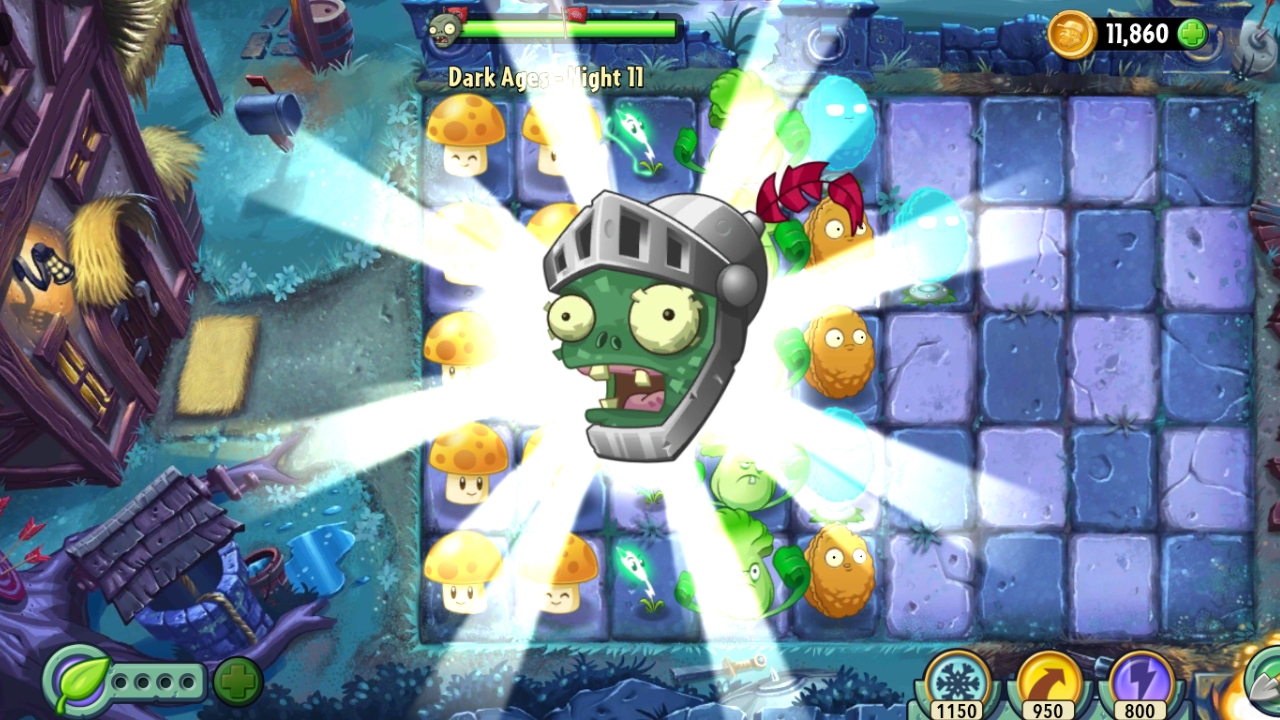 Ночь 11 Тёмные Века (Dark Ages) Plants vs. Zombies 2