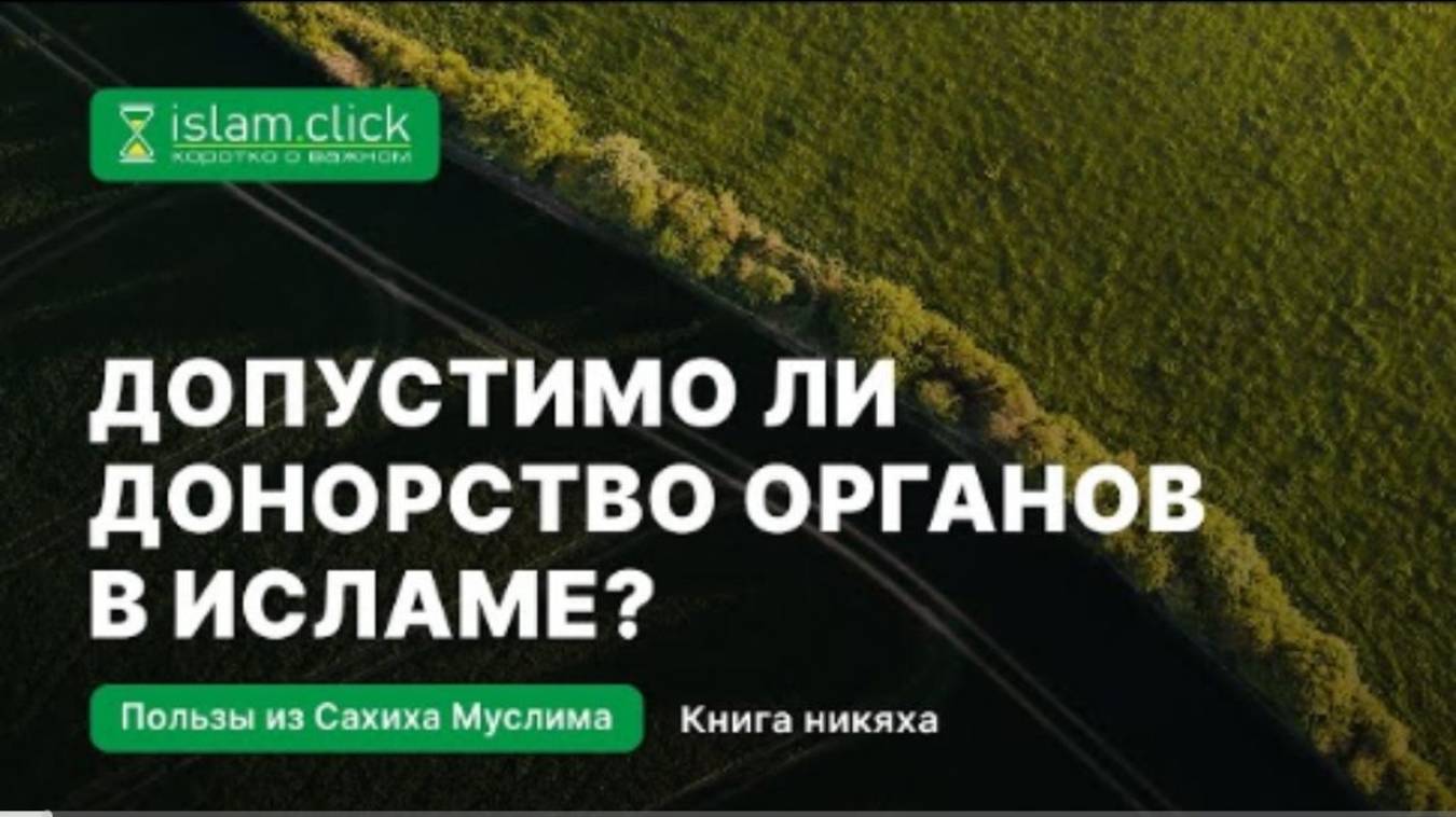 Допустимо ли донорство органов в исламе Абу Яхья Крымский