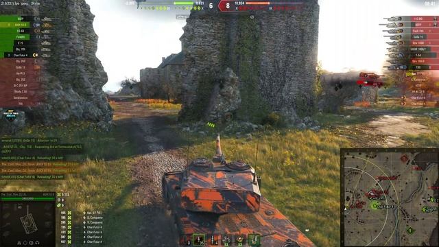 Мир танков. WOT. Бой на AMX 50 В и 12К урона