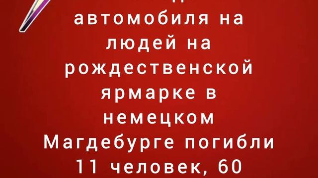 В результате наезда автомобиля на людей на рождественской ярмарке в Магдебурге погибли 11 человек