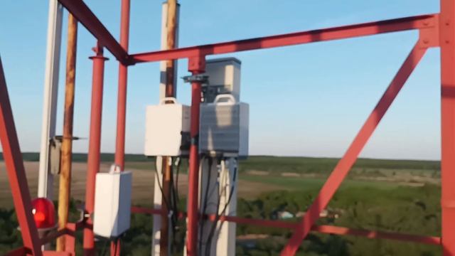 Снова башня. Релейные антенны 4+0 на гибких волноводах.