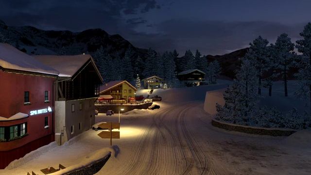 Euro Truck Simulator 2 ИВЕНТ ЗИМА НОЧЬ