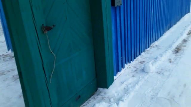 чистим снег на мини тракторе